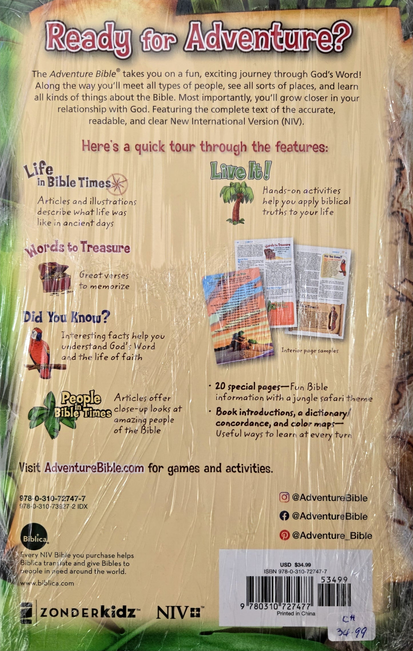 Adventure Bible NIV TD