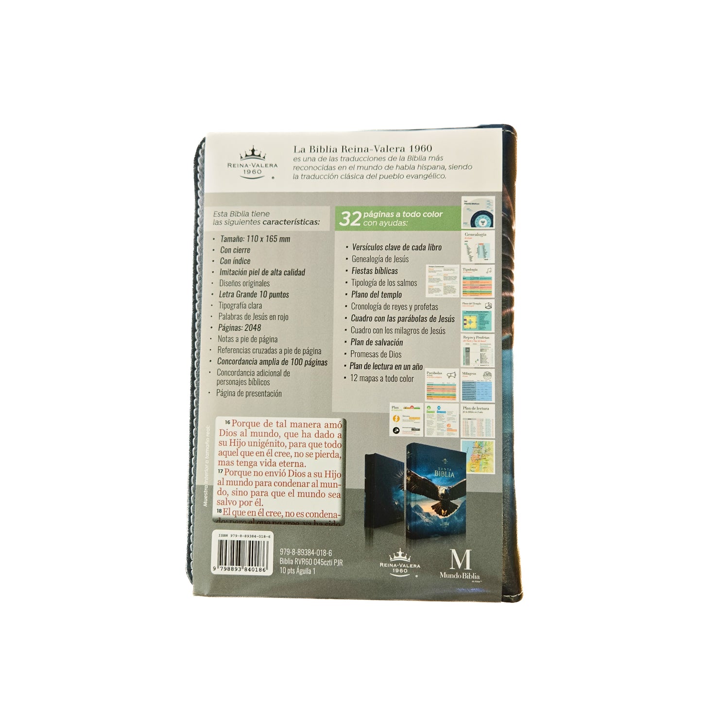 Biblia RV60 águila MB zipper pequeña