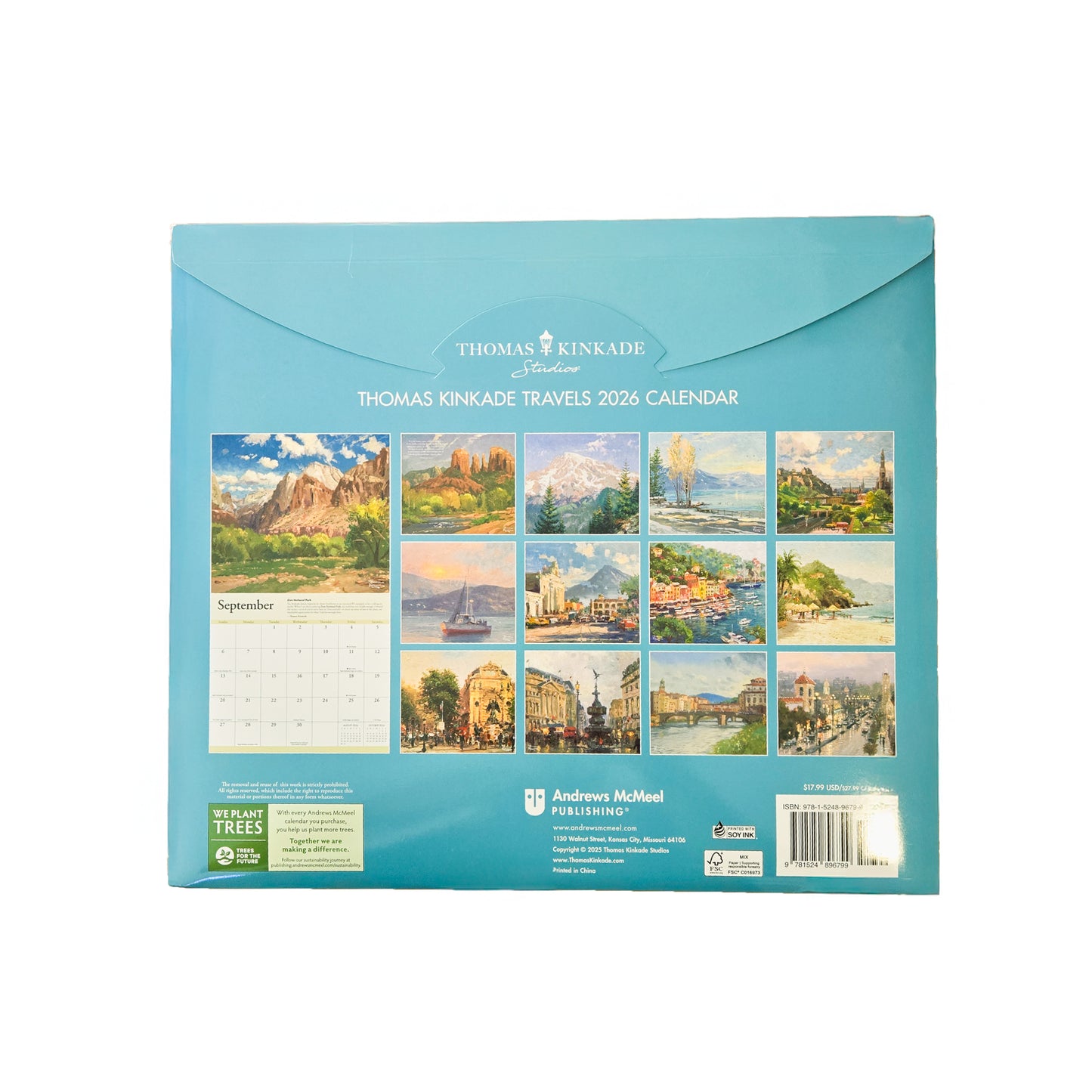 Thomas Kinkade Travels 2026 Calendar