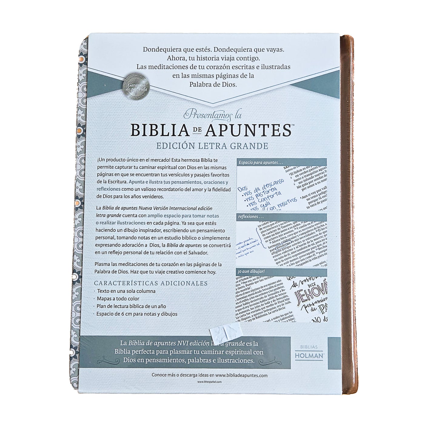 Biblia Journaling de apuntes edición letra grande