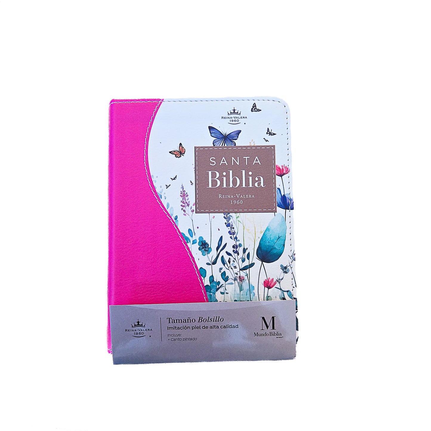 Biblia MB RV60 bolsillo fuschia floral