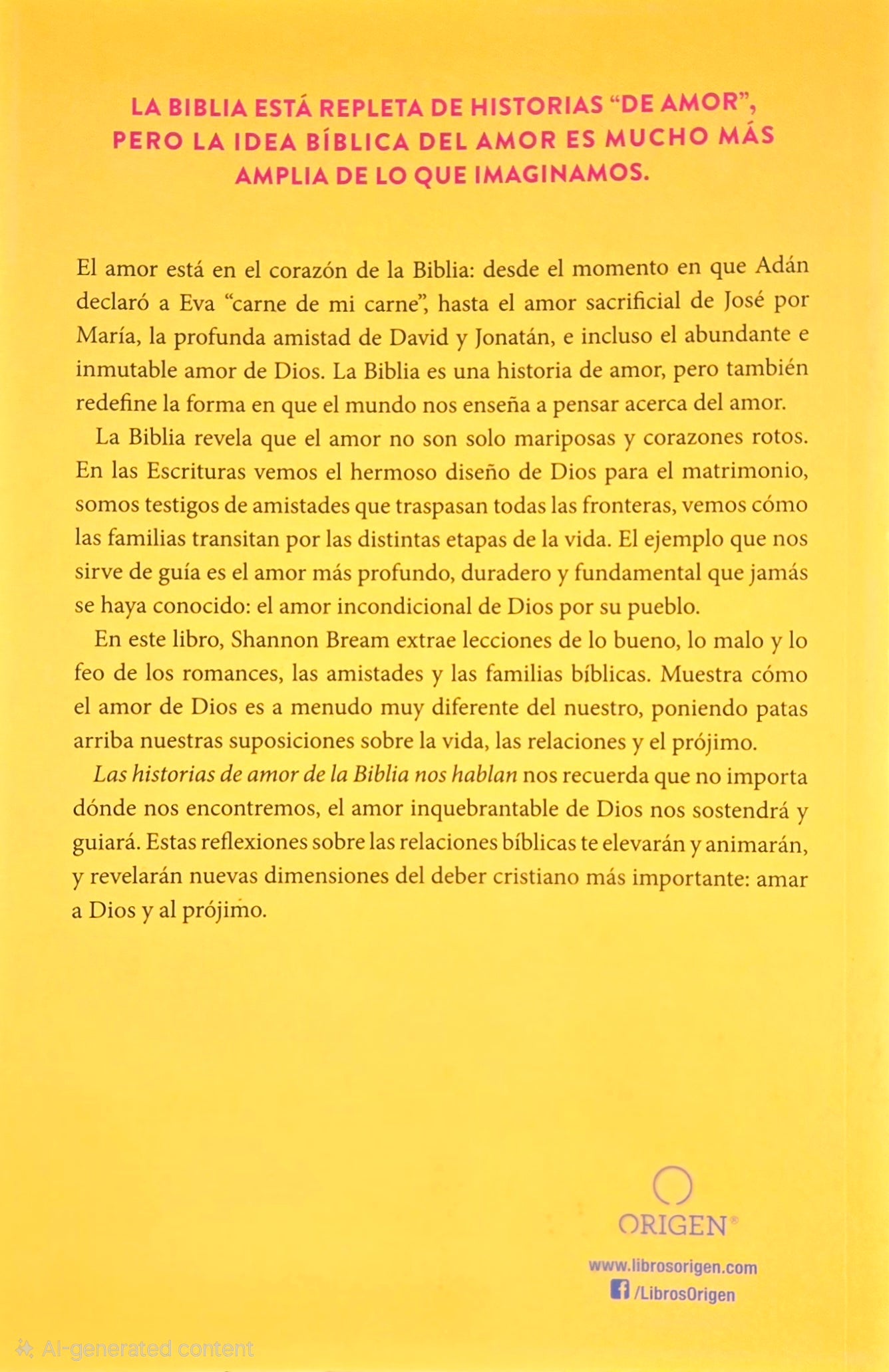 Las historias de amor de la biblia nos hablan