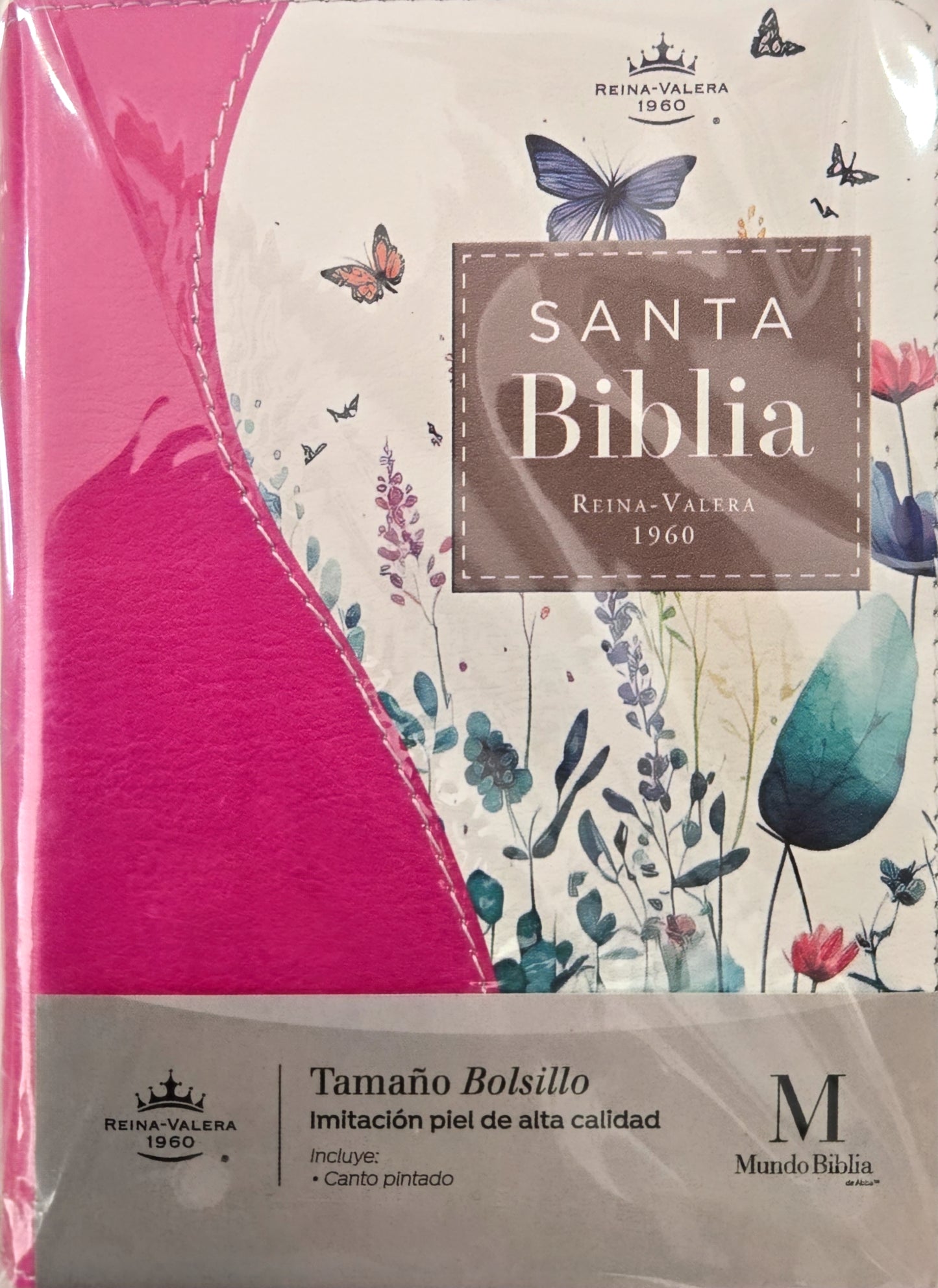 Biblia MB RV60 Bolsillo Fuschia Floral