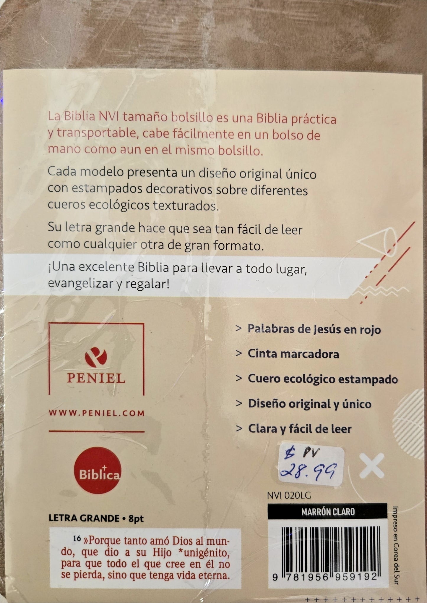 Biblia NVI Tamaño Bolsillo