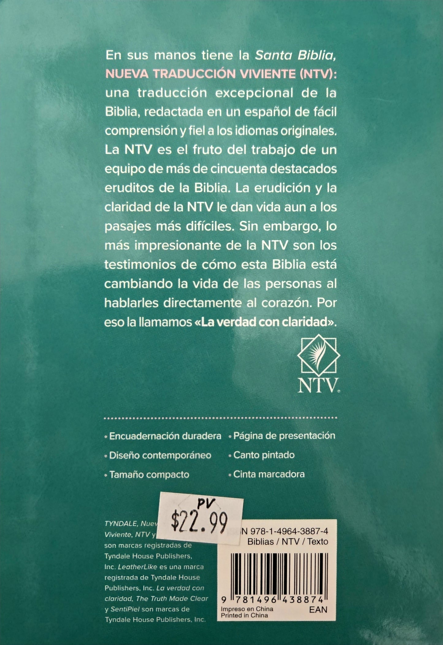 Santa Biblia NTV Compacta Menta