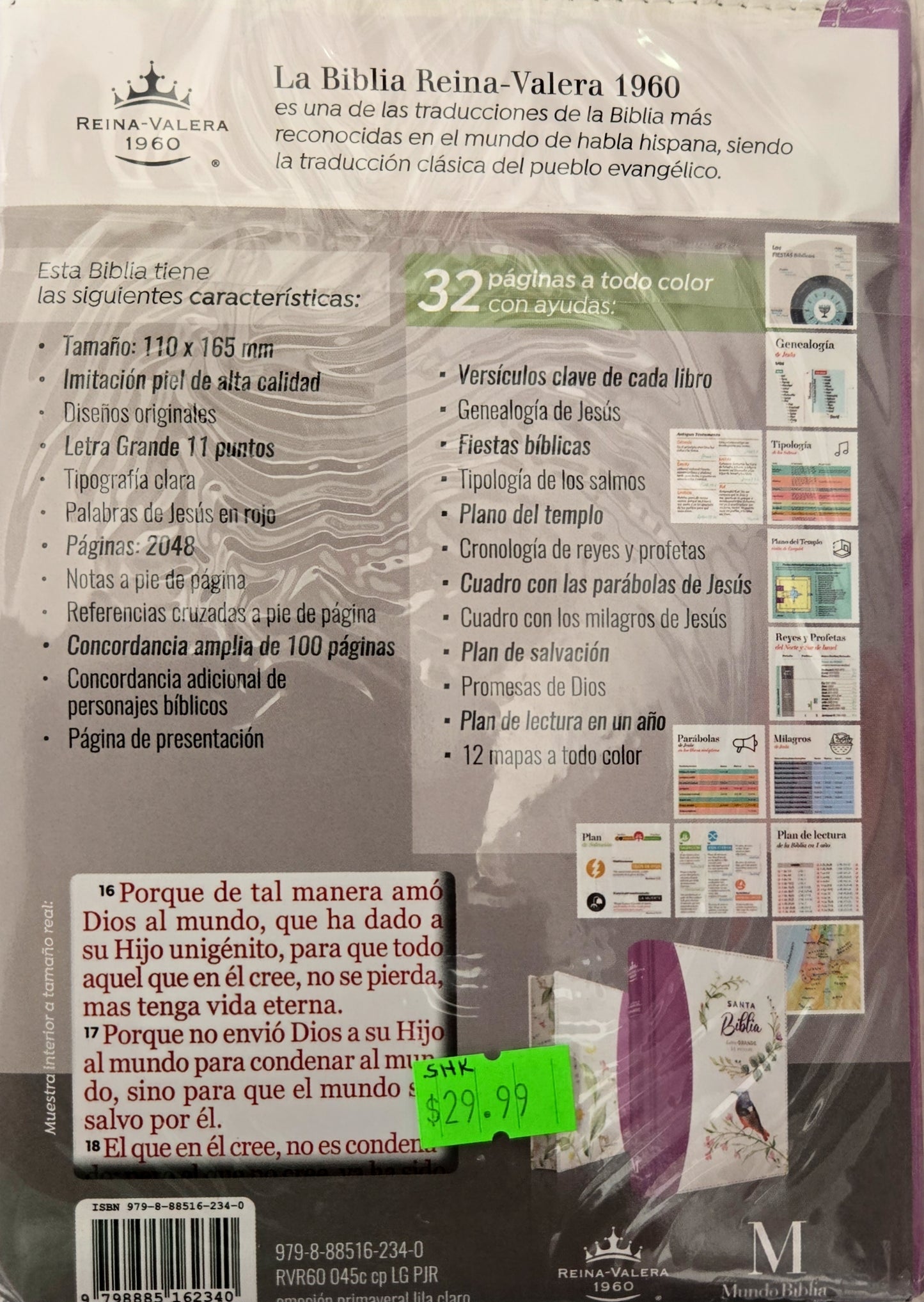 Biblia RV60 MB Violeta Mariposa