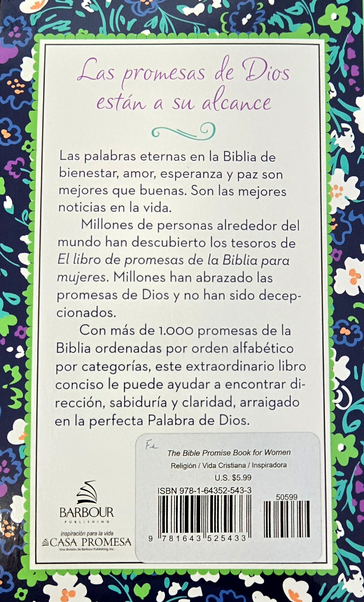 El libro de promesas de la biblia para mujeres Pocket