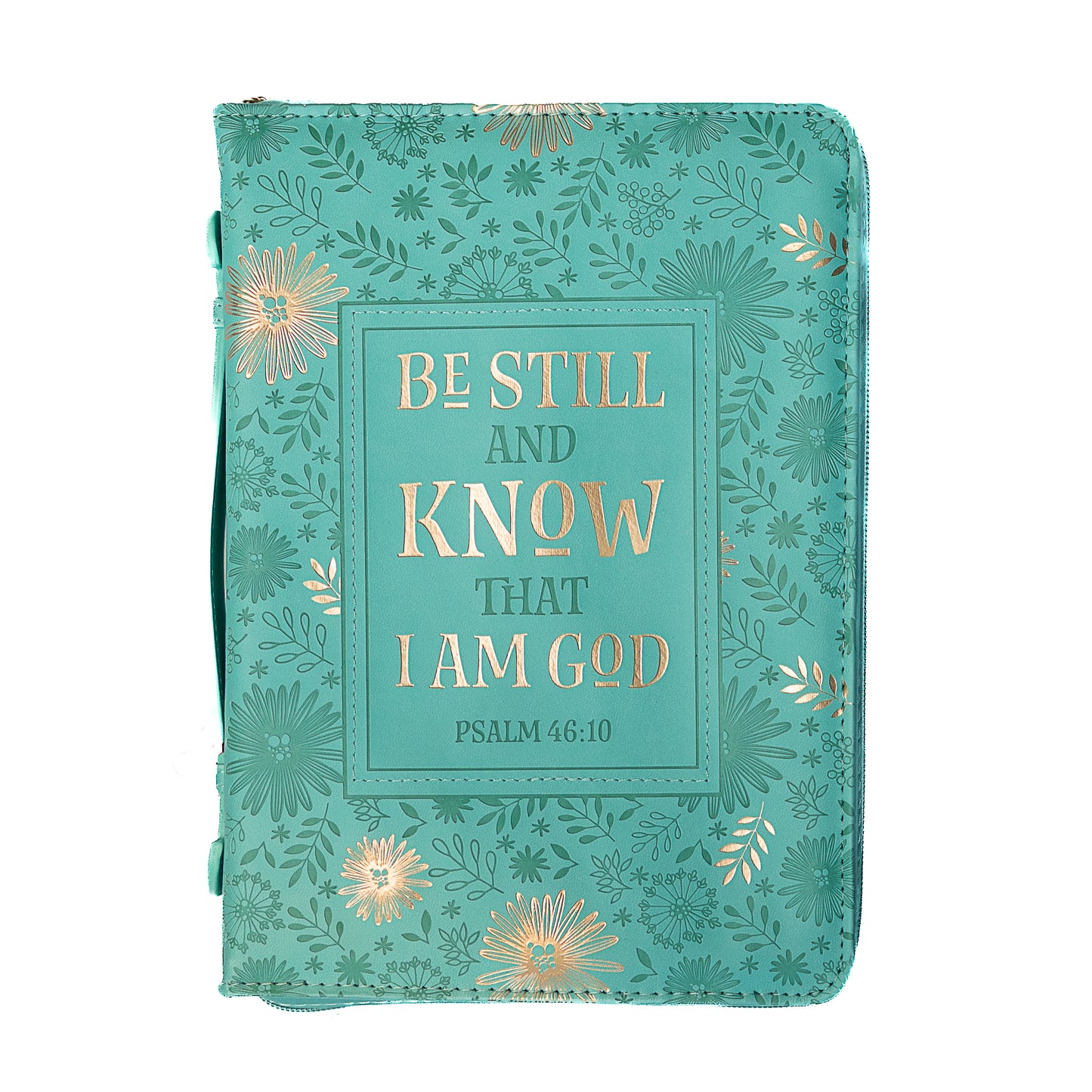 Cubierta biblia Be still and know...Teal clarito