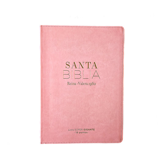 Santa Biblia RV60 Rosa letra super gigante