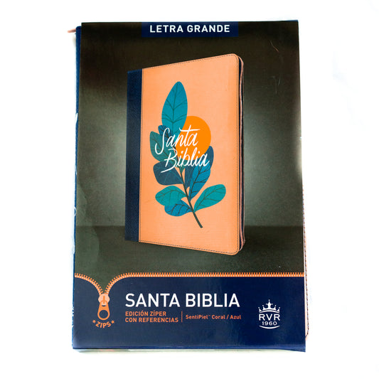 Santa Biblia RVR60 Coral/Azul